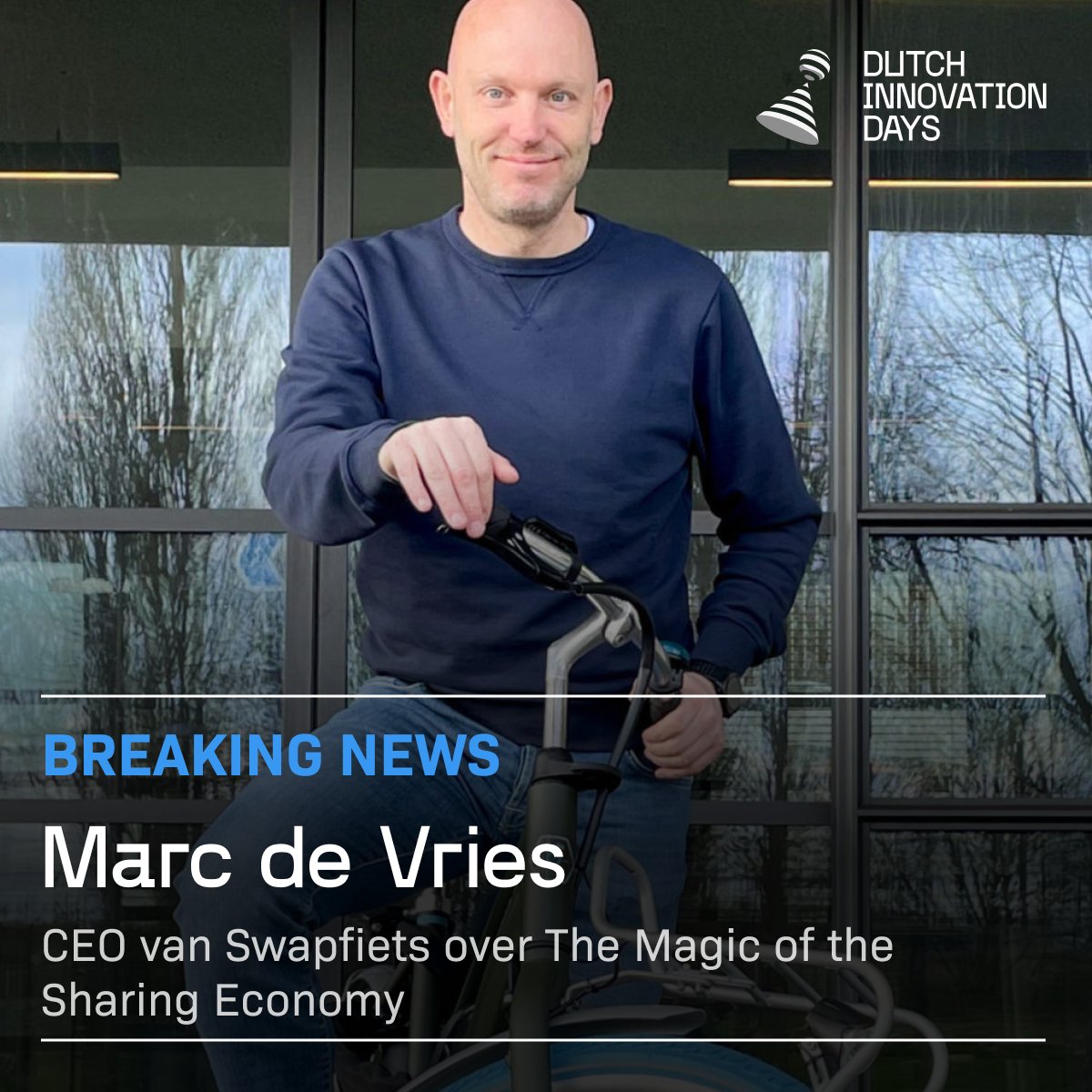 Trots kunnen wij een nieuwe spreker aankondigen, namelijk de CEO van <a href="/swapfiets/">Swapfiets</a>. <a href="/marcdevries/">Marc de Vries</a> komt op vrijdag 22 april in de middag naar DID22 om ons tijdens een Deep Dive te vertellen over de deeleconomie. Het thema van ons gesprek is The Magic of the Sharing Economy.

#did22