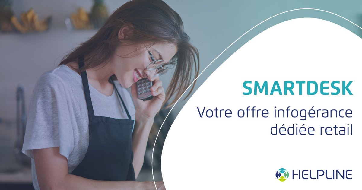 HELPLINE (@helpline_corp) on Twitter photo Comment booster la performance de vos points de vente grâce au Support IT ? Découvrez-le avec  #Smartdesk, notre offre infogérance dédiée retail ➡ contenu.helpline.fr/offre-smartdes…
#retail #infogérance #supportmétier #supportIT #pointdevente Comment booster la performance de vos points de vente grâce au Support IT ? Découvrez-le avec  #Smartdesk, notre offre infogérance dédiée retail ➡ contenu.helpline.fr/offre-smartdes…
#retail #infogérance #supportmétier #supportIT #pointdevente