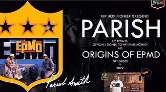 ovnio_'s tweet photo. COMING SOON! @PMDofEPMD (#ParishSmith) is dropping his #OriginsofEPMD #NFT collection on @opensea soon!. Follow us for updates. Own a piece of #HipHop history. We follow fans, like you. Thx for supporting a rap living legend and icon. 🚀 #bitcoin  #blockchain https://t.co/FemPlnFCwp