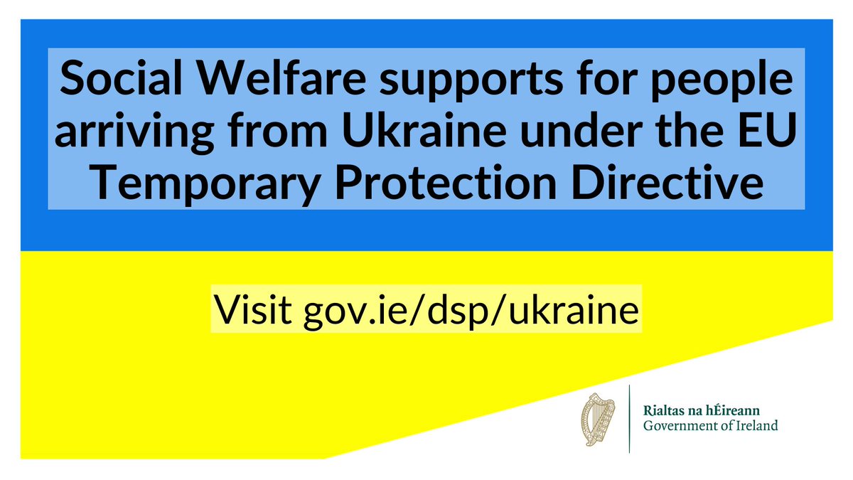welfare_ie's tweet photo. Соціальна підтримка для тих,хто прибуває з України відповідно до Директиви ЄС про тимчасовий захист

Помощь с получением социального обеспечения для приезжающих из Украины по Директиве Евросоюза о Временной Защите.

👉 https://t.co/ORanrMRAV8 https://t.co/oZAb0bDSFj