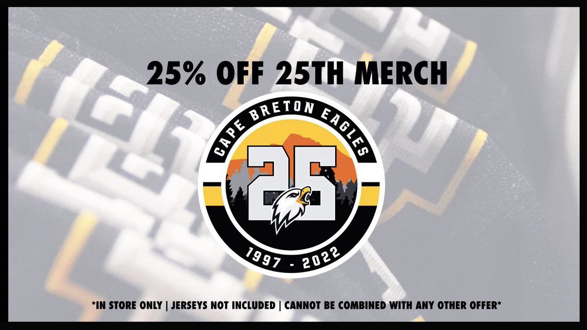 CBE_Store's tweet image. 🚨SALE SALE SALE🚨

Who likes to save $$?🙋🏻‍♀️

SAVE 25% OFF ALL 25th Anniversary Merch!!!! 

In store only - Excludes Jerseys.

***CAN NOT BE COMBINED WITH ANY OTHER OFFER***

Open 10-3 today! 

See you at the Nest👀🦅