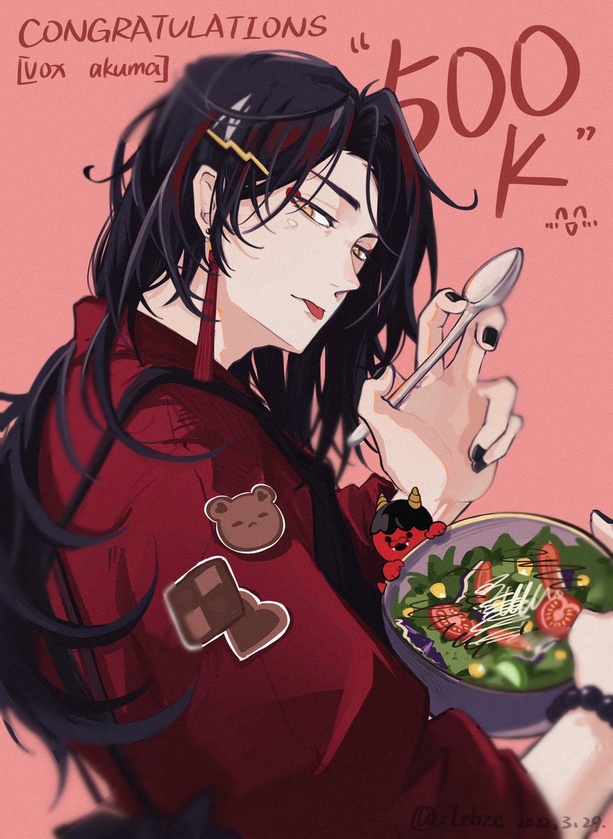 _Lebze_'s tweet photo. ❤️CONGRATULATION TO THE 500K！！！！！！！！🥳🥳🥳
I’m really really really really really looking forward to 500k akuma’cuisine🤤
#Akurylic https://t.co/Wcw6Lbq26B