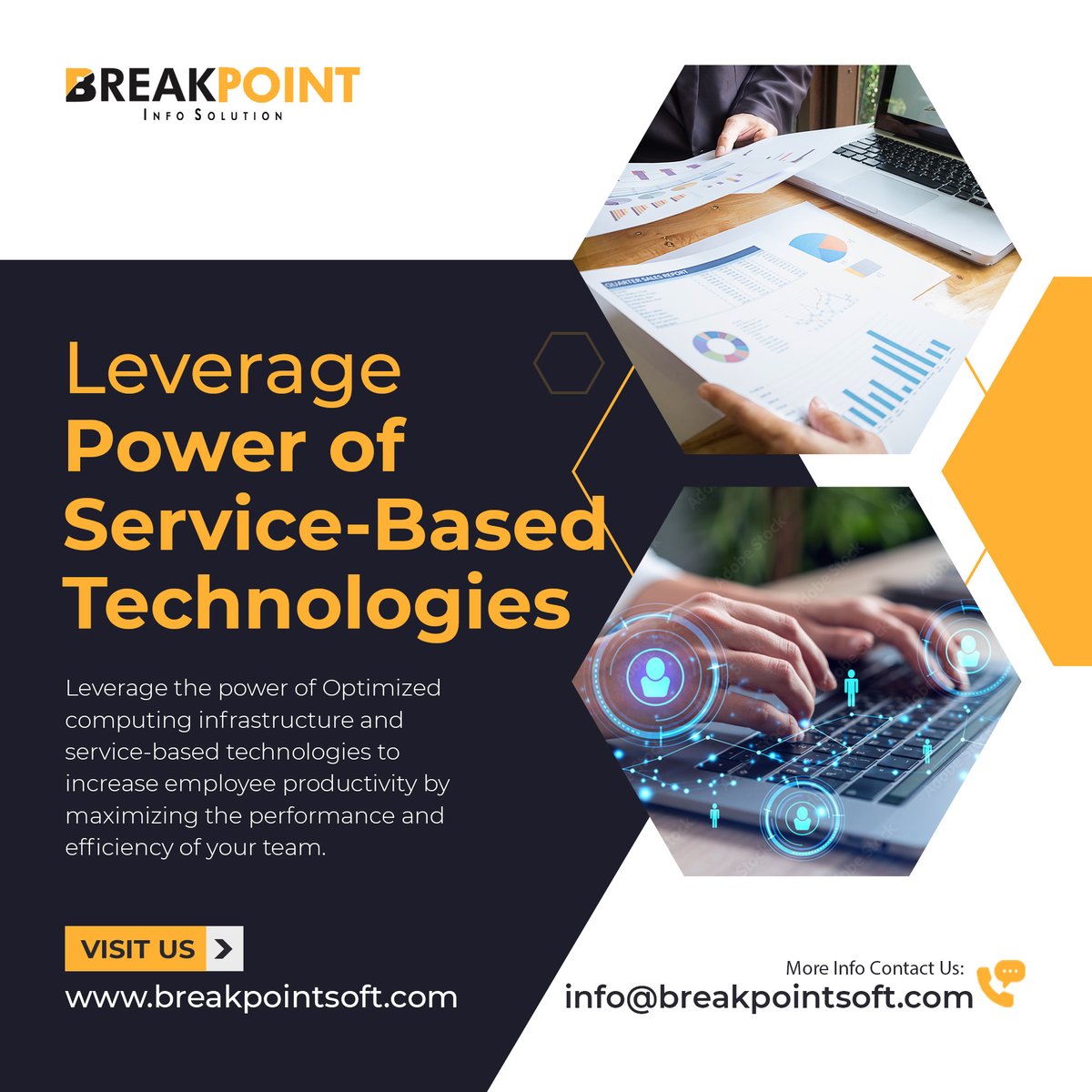 InfoBreakpoint's tweet photo. Leverage the power of optimized computing infrastructures and service-based technologies to increase employee productivity by maximizing the performance and efficiency of your team.
#breakpointsoft #breakpoitinfosolution #softwaredevelopment #erpsoftware #streamlinebusiness https://t.co/BcRxcc1pNv