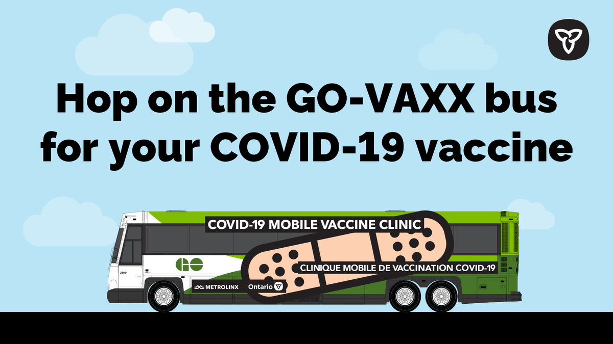 YorkUGCR's tweet photo. The GO-VAXX Mobile clinic will be at the Keele Campus on March 31 from 10am-6pm and is open to the public. Book an appointment through the provincial booking site or by calling 1-833-943-3900 (mention GO-VAXX).

Walk-ins are accepted, while supplies last. #YorkU https://t.co/I3tKfbxHaB