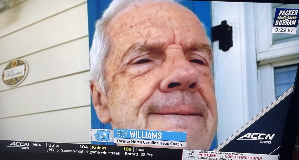 RossMartinNC's tweet image. Former #UNC head coach Roy Williams on the #PackerAndDurham Show.