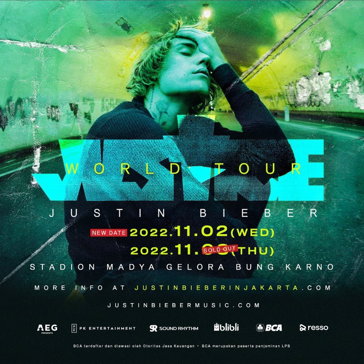 JustinsTourNews's tweet photo. A second date has been added to Justin Bieber’s Justice World Tour in Jakarta, Indonesia on November 2, 2022! https://t.co/uxYMBMKtQA