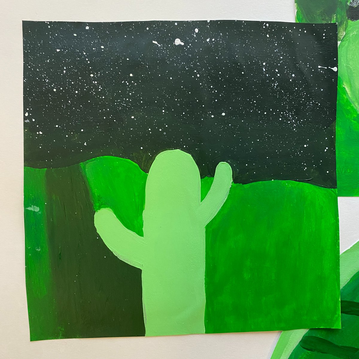 MWArtDept's tweet photo. Painting awesomeness! These small monochromatic works are part(s) of a big display coming soon to MW!! https://t.co/VTV9tp9a69
