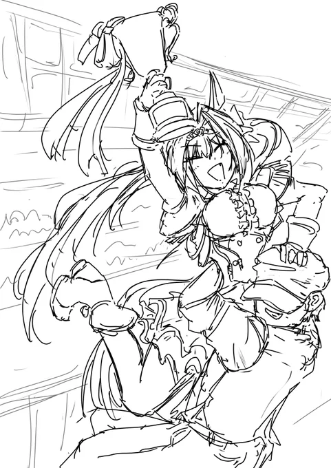 温度差って感じ #今月描いた絵を晒そう 