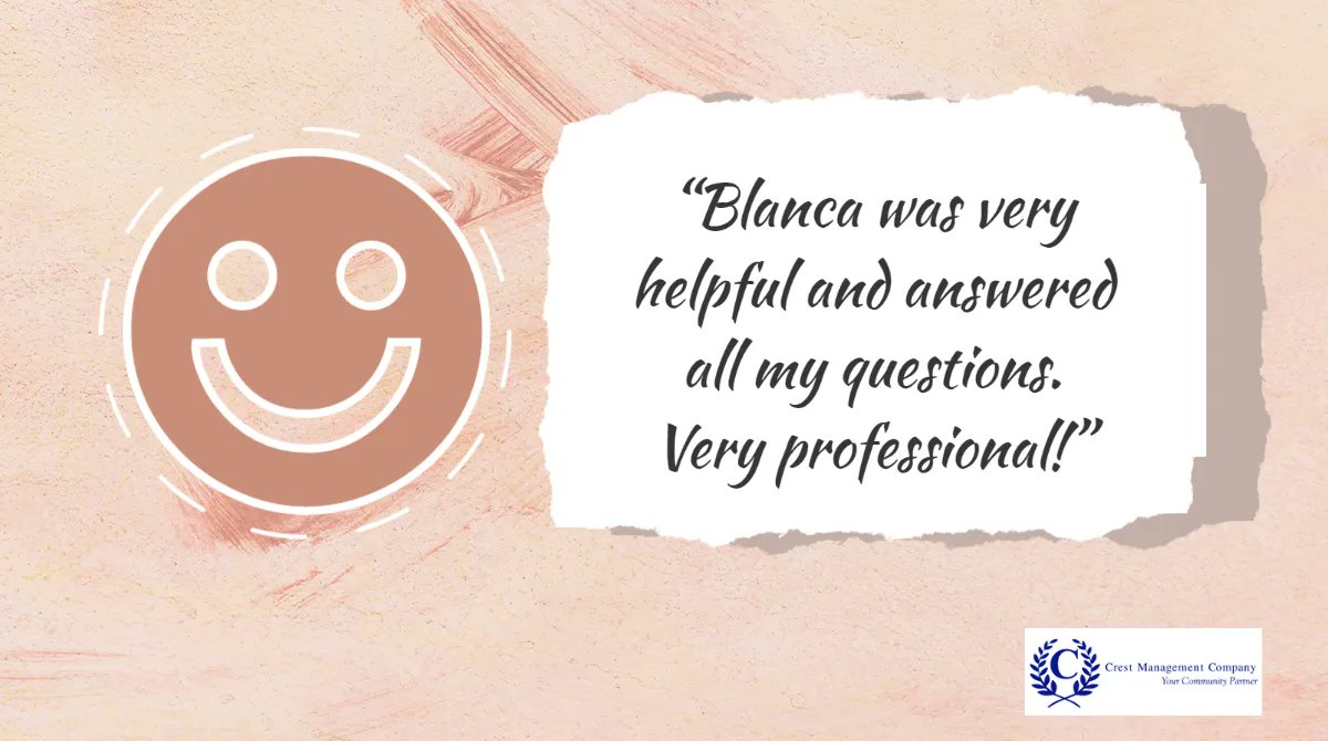 crestmanageco's tweet photo. An excellent review for one of our newest team members! #customerreview #customerservice #yourcommunitypartner #fridayfun https://t.co/KUQPYciTuI
