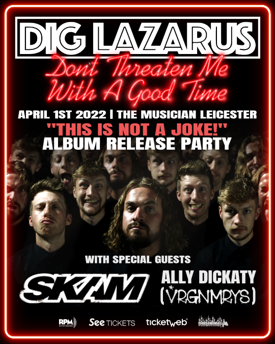 SKAM (@skam_uk) on Twitter photo FINE PEOPLE OF LEICESTER...
We are chuffed to be supporting our brothers <a href="/Dig_Lazarus/">Dig Lazarus</a> at <a href="/MusicianVenue/">The Musician</a> this Friday with <a href="/AllyDickaty/">Ally Dickaty PLTM</a>
TICKETS:
ticketweb.uk/.../dig-lazaruā¦
You'd have to be an APRIL FOOL TO MISS IT!
(Note - This gig is real)
See you at the bar.... FINE PEOPLE OF LEICESTER...
We are chuffed to be supporting our brothers <a href="/Dig_Lazarus/">Dig Lazarus</a> at <a href="/MusicianVenue/">The Musician</a> this Friday with <a href="/AllyDickaty/">Ally Dickaty PLTM</a>
TICKETS:
ticketweb.uk/.../dig-lazaruā¦
You'd have to be an APRIL FOOL TO MISS IT!
(Note - This gig is real)
See you at the bar....