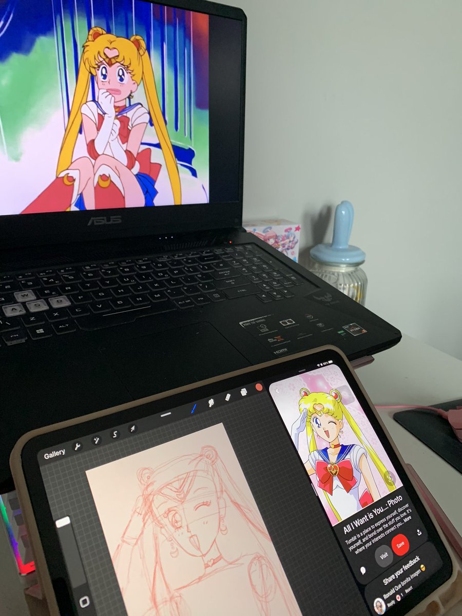 Violetxx20's tweet photo. Sailor moon and learning to draw! Do be an anime day 🌙 https://t.co/1HAFRFGG5B