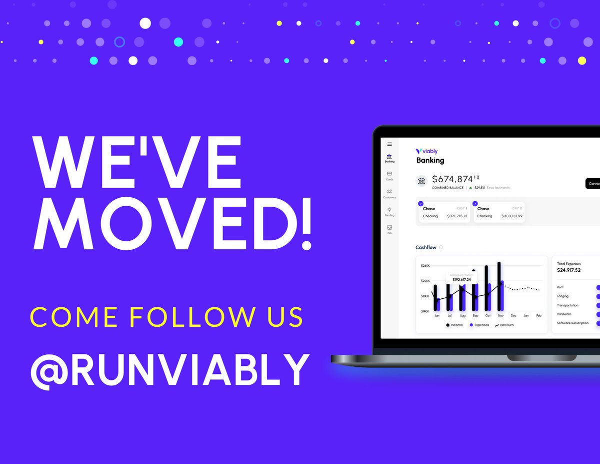 fundinggates's tweet photo. Follow us over @RunViably to continue getting all of your financial and accounting insights for #smallbiz. https://t.co/K8l0sBcD1y