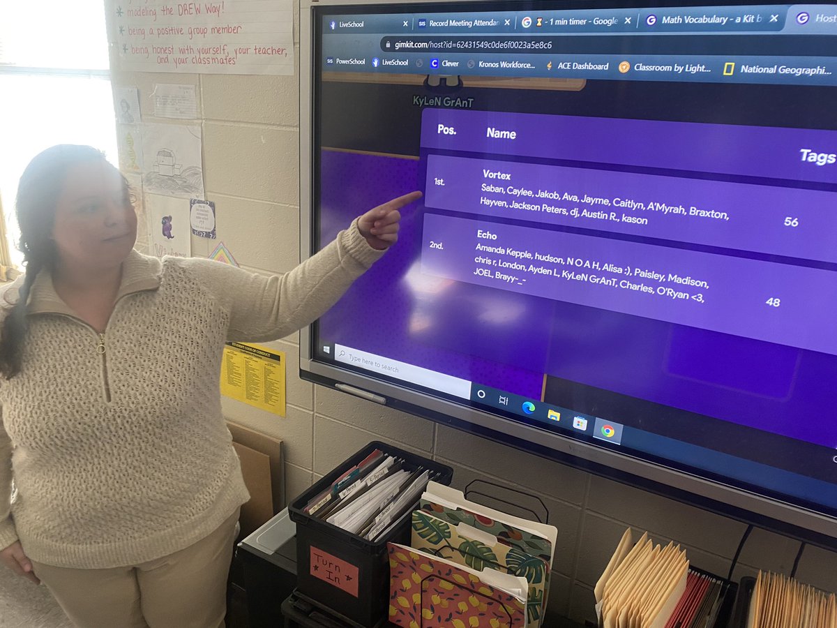 <a href="/gimkit/">Gimkit</a> got this one right!!  Ss have to answer questions correctly in order for their little alien to have energy to run and tag their peers!  Great math ACAP review in a science class!! 

Keep them interested; keep them active!!

#acapbootcamp <a href="/dms_tcboe/">Drew Middle School</a>