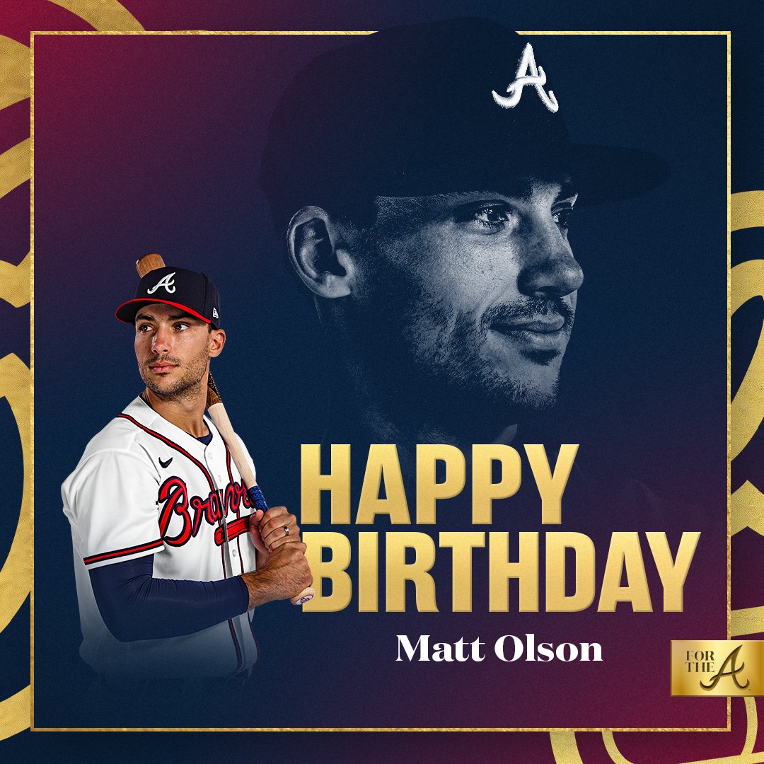 Braves's tweet photo. Happy Birthday @mattolson21! 🎉🎉 https://t.co/UL1d2HKIQc