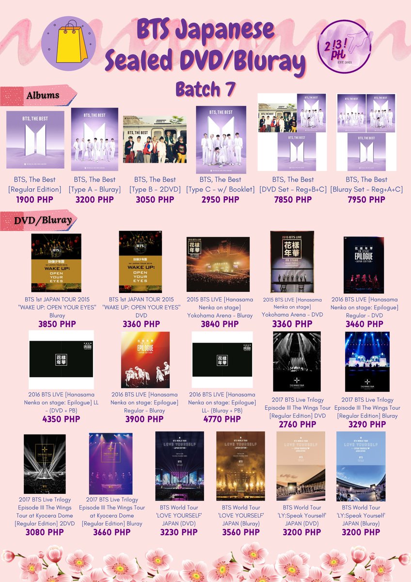 doolsetPH's tweet photo. #DoolSetPHGO
π· wts lfb ph bts japan jpn go help rt
BTS Sealed Japanese Albums and DVD/Bluray GO - Batch 7
2nd Press, no POB
DOO/DOP: April 30, 2022, Saturday
ETA: May-June
Order Form: https://t.co/c79XkbGJgd
Pricelist below β¬οΈ https://t.co/B4Ghk3SaMt