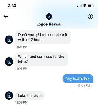 truth_luke7's tweet photo. @kelcitotv Do not dm! He’s scammed me out of 2 intros already beware! @logosreveal https://t.co/zgP3FxKYi5