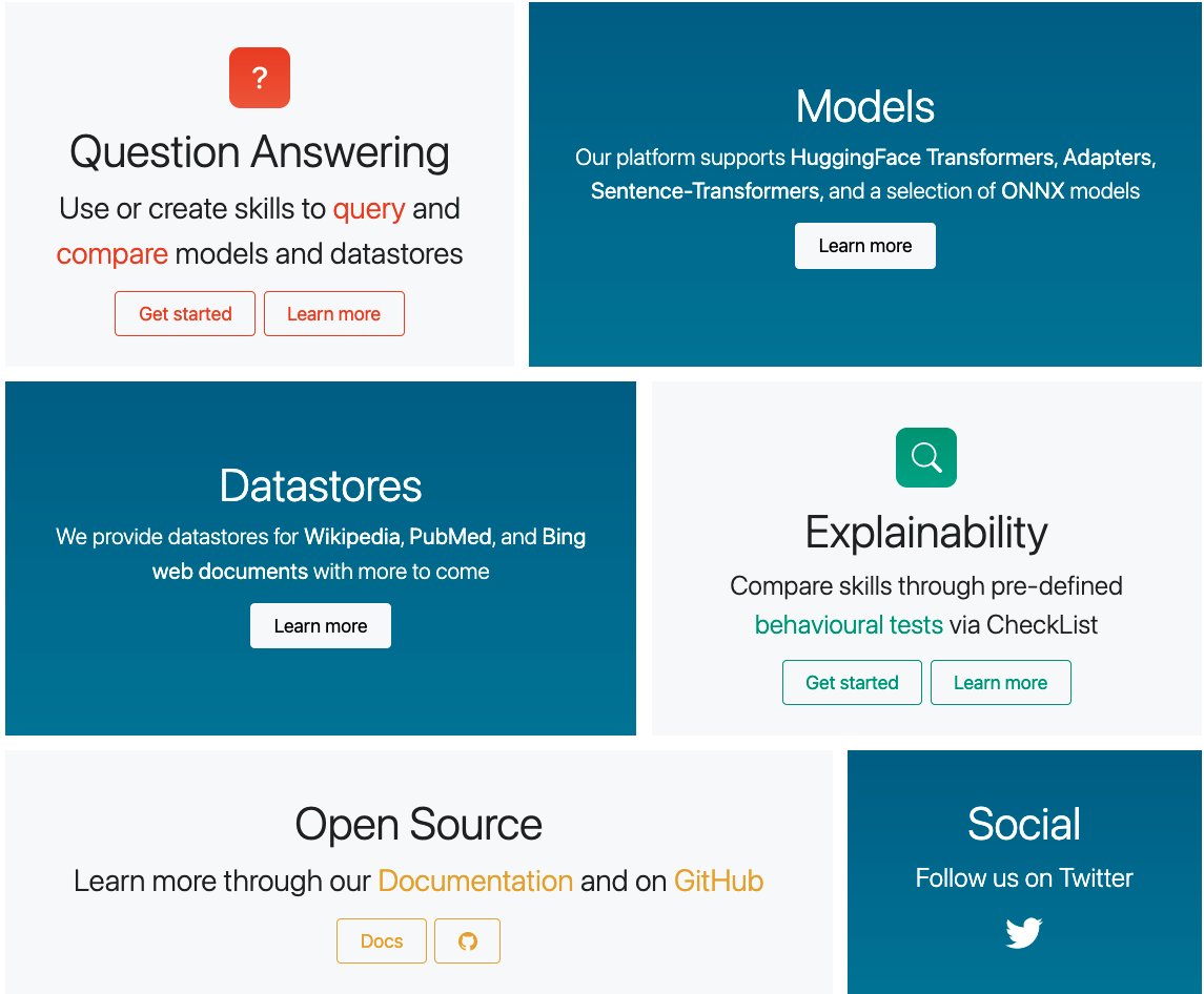 We are excited to announce the public beta of the <a href="/UKPLab/">UKP Lab</a> SQuARE platform for Question Answering research square.ukp-lab.de. Run, deploy, and compare QA Skills online without writing code! 🚀
Check out our ACL 2022 paper 📜 arxiv.org/abs/2203.13693 for more details!