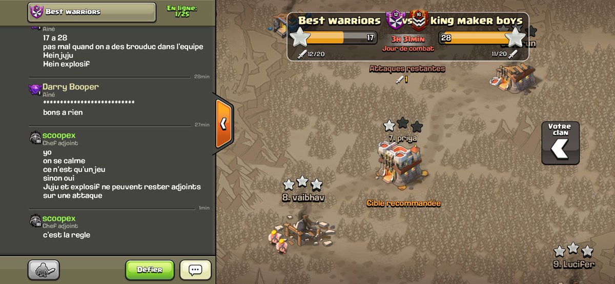 Scoopex_BW's tweet photo. On recherche de nouveaux adjoints de qualité car les lycéens comme Juju ou les collégiens comme explosif, c'est pas ça!! #bestwarriors #ClashOfClans https://t.co/p8iQzmwwPn