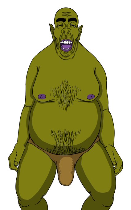 ファンタジー竿役:オークの立ち絵
凶暴ではないが性欲が強い 