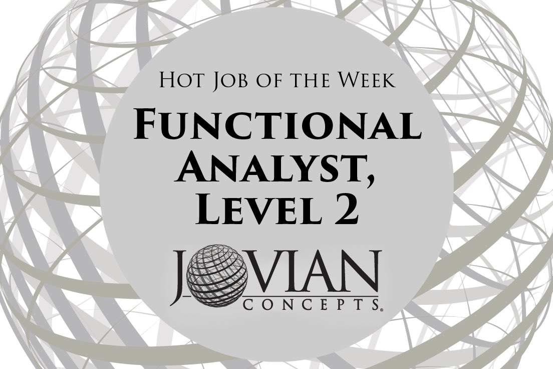 JovianConcepts's tweet image. The Hot Job of the Week at Jovian Concepts is Functional Analyst, Level 2! careers.jovianconcepts.com/recruit/Portal…
This position requires a TS/SCI w/poly.
Learn more on the Career page of our site: 
#functionalanalyst #clearedjobs #databaseadministrator #techjobs
