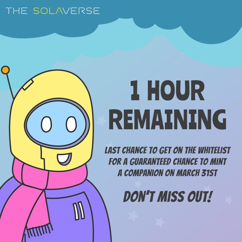 If you missed out on the Companions NFT Whitelist you can quickly enter the Whitelist Raffle for free which will fill the remaining spots.

After the Whitelist has minted, all unclaimed Companions will be released in a public sale over the weekend.

premint.xyz/companions-raf…