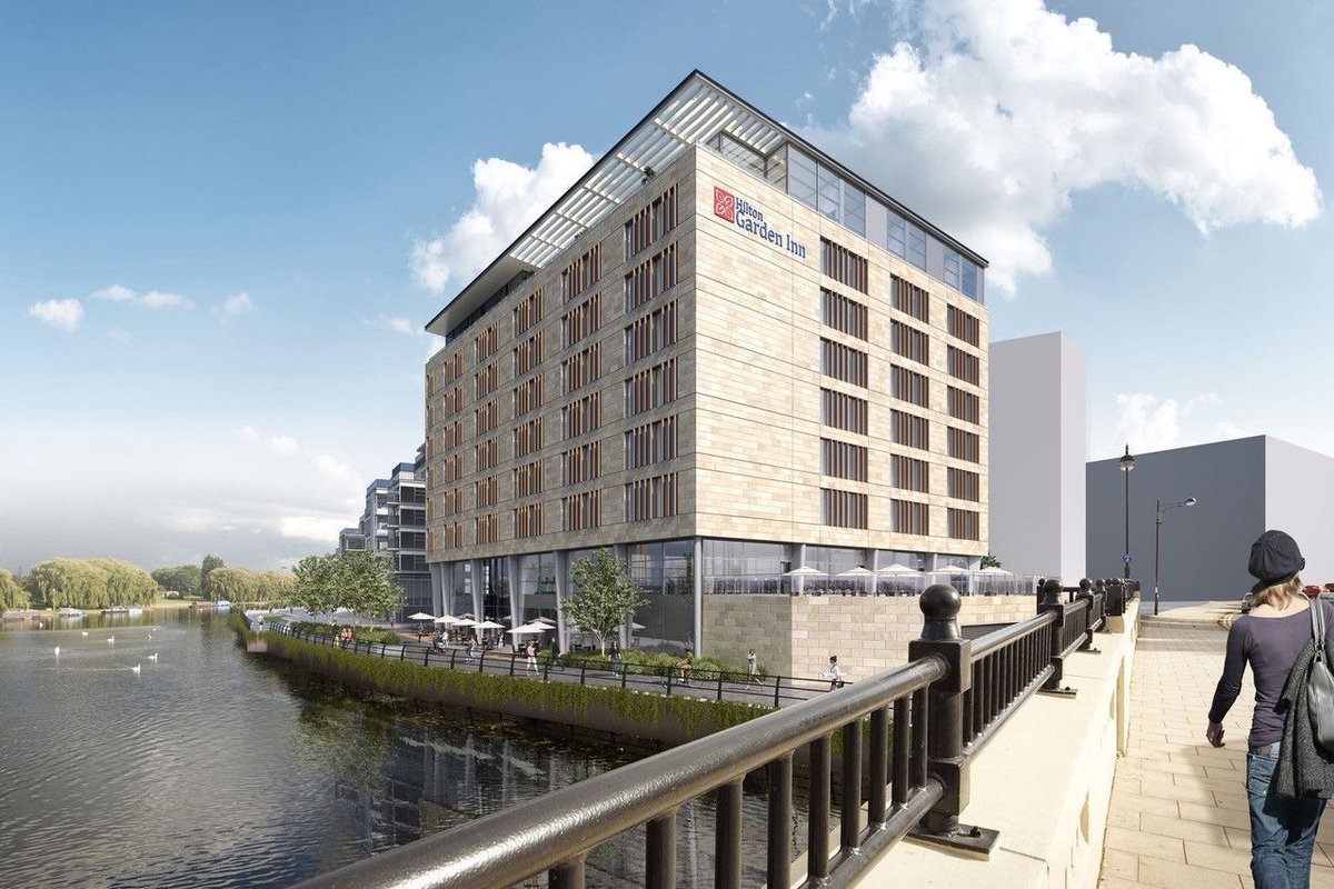 PCapitalPLC's tweet photo. A magnificent @HiltonGarden #hotel is coming to #Peterborough this autumn. We can't wait to show you the stunning views inside and out 🏨 https://t.co/CG1YOxhoI7