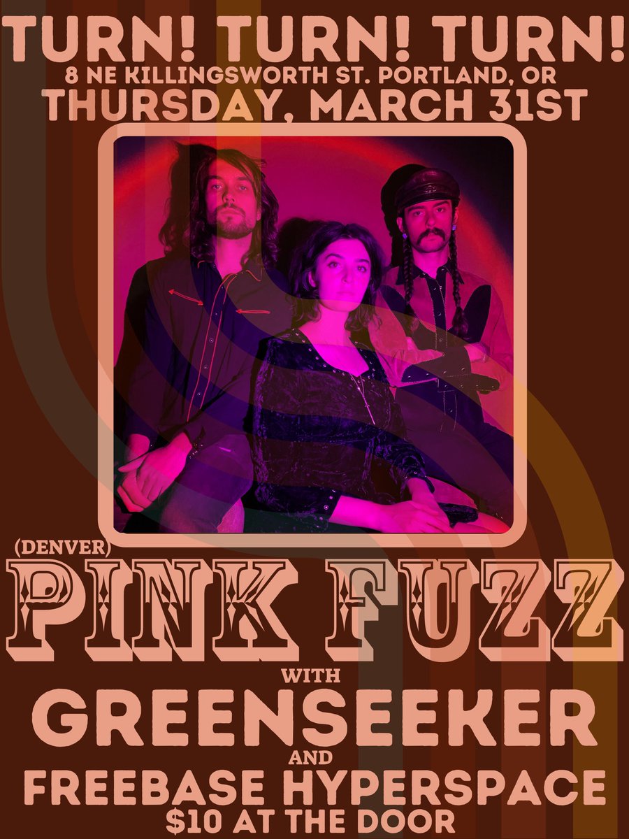 Greenseeker (@greenseekerpdx) on Twitter photo Can’t wait for this show on Thursday! We’re playing with <a href="/FBHyperspace/">FreebaseHyperspace</a> & <a href="/pinkfuzzband/">Pink Fuzz</a> at <a href="/turnturnturnpdx/">Turn! Turn! Turn!</a>! See you there? Can’t wait for this show on Thursday! We’re playing with <a href="/FBHyperspace/">FreebaseHyperspace</a> & <a href="/pinkfuzzband/">Pink Fuzz</a> at <a href="/turnturnturnpdx/">Turn! Turn! Turn!</a>! See you there?