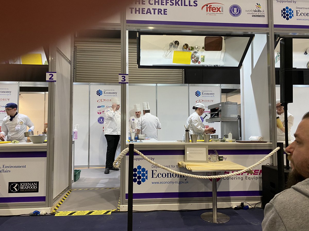 No Pressure Three <a href="/IFEX_NI/">IFEX</a> judges observing Shannon Caulfield gmit student competing in junior duck . 8 minutes left