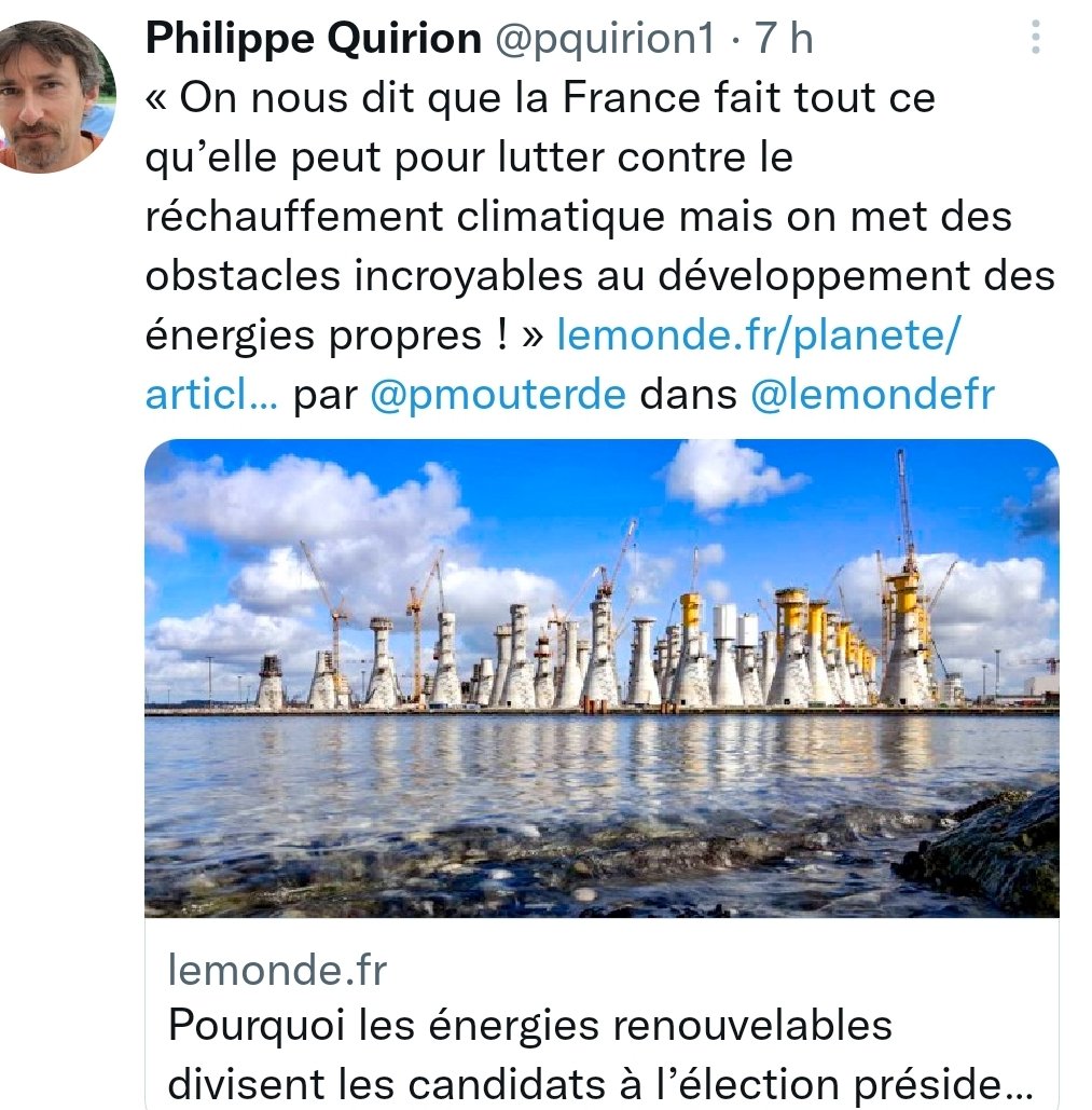 PPEEBPORG's tweet photo. Illustrer les "#ÉnergiesRenouvelables" par ces montagnes de béton au bilan #co2 pharaonique destinées à être balancées dans la mer pour l'éternité au nom de l'#écologie, il fallait oser ! https://t.co/PS0v9ky6G1
