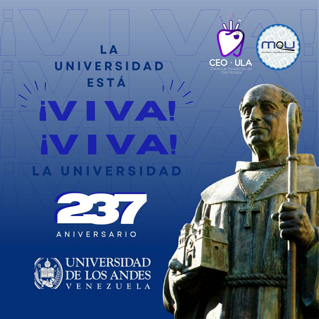 MOUFoula's tweet photo. Hoy celebramos el aniversario N°237 de nuestra amada Universidad de Los Andes. Con orgullo y esperanza cantamos : "A la serrana altiva, NUESTRA UNIVERSIDAD" 

¡¡¡VIVA LA U!!! https://t.co/rYR6TkRz47