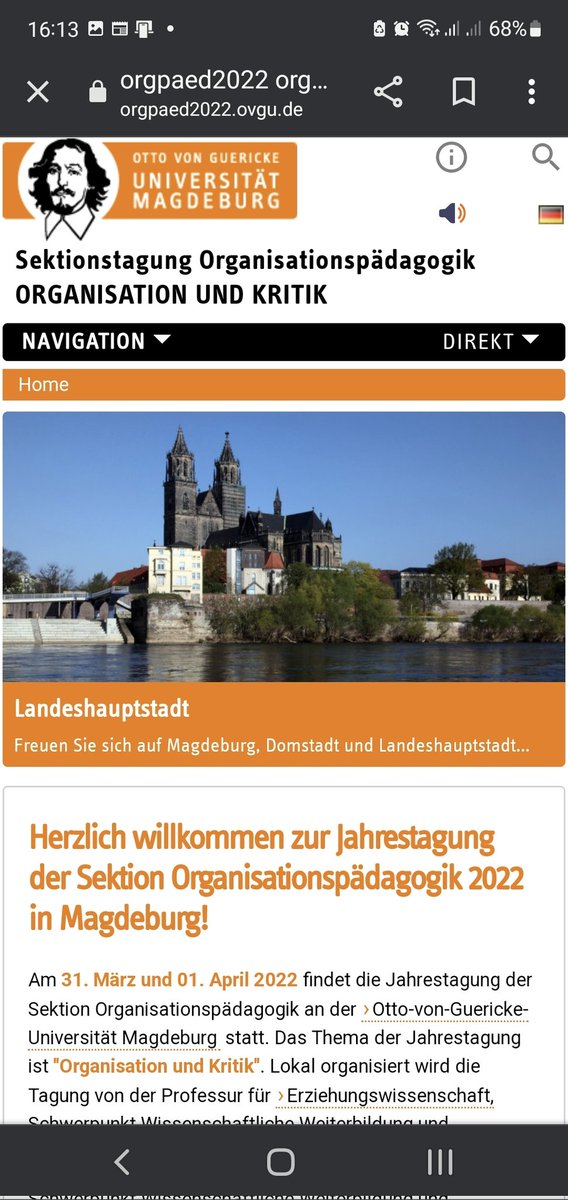 Am Donnerstag gehts los: Eröffnung der Jahrestagung der #dgfe sektion #organisationspädagogik 2022 in Magdeburg! orgpaed2022.ovgu.de