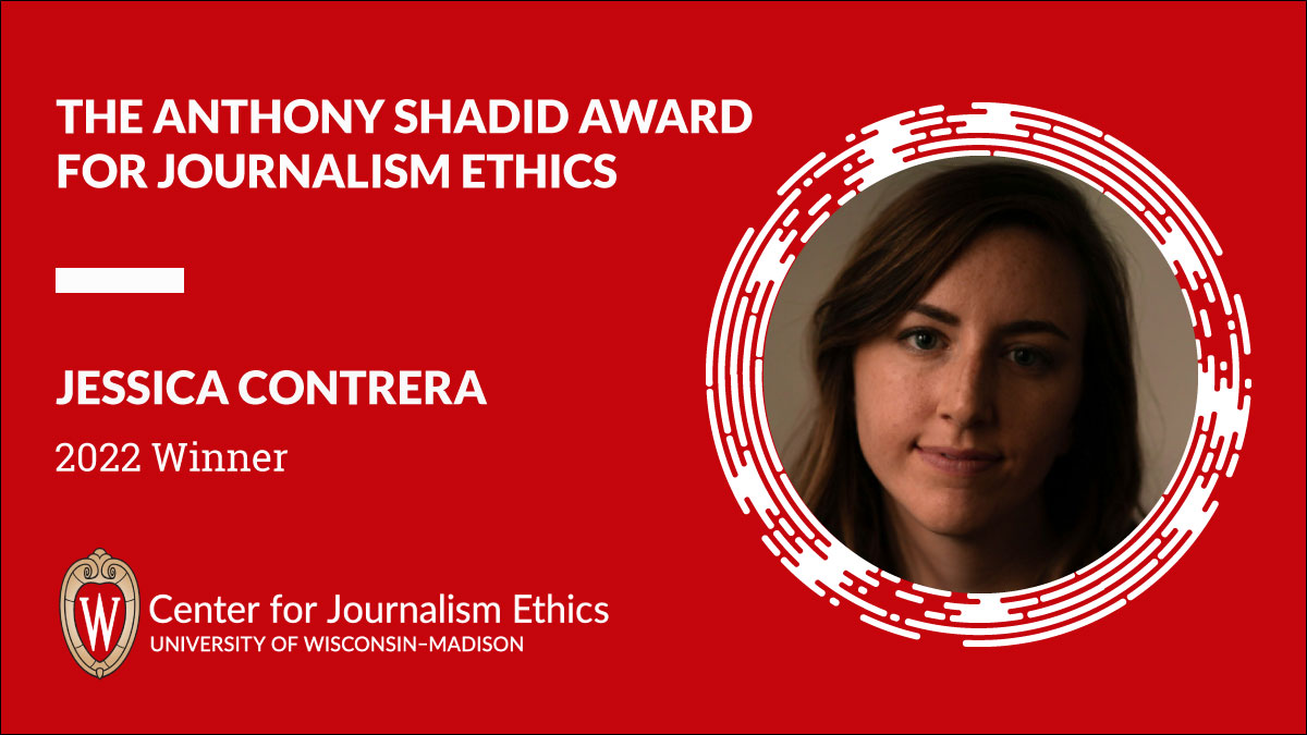 We are honored to announce that Jessica Contrera (<a href="/mjcontrera/">Jessica Contrera</a>) has won the 2022 #ShadidAward for her reporting on child sex trafficking in the <a href="/washingtonpost/">The Washington Post</a>. Contrera will be honored at a ceremony in NYC on May 17. Full release: tinyurl.com/42m878hs