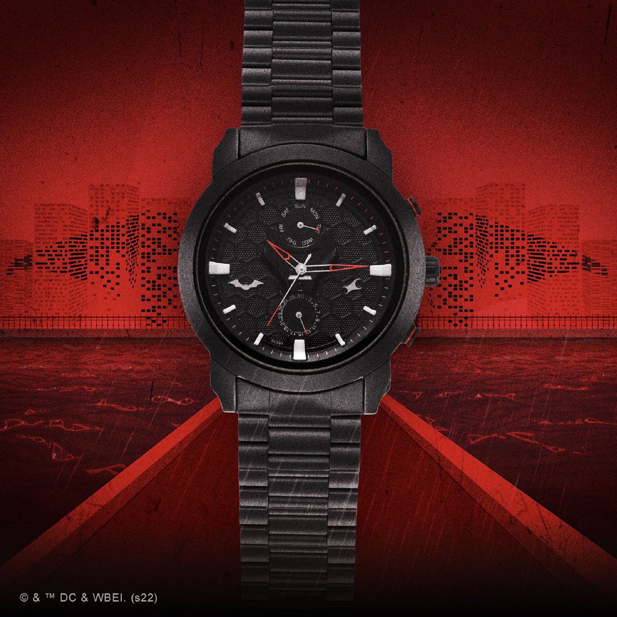 Fastrack's tweet photo. The Batman collection by Fastrack is here! Up your fashion ante with matte black multi-functionality. Check out the Link https://t.co/Q1F0aqSwiB
#FastrackWatches #DC
#TheBatman
#MultifunctionWatches #Black #Details https://t.co/NCVcpkstwA