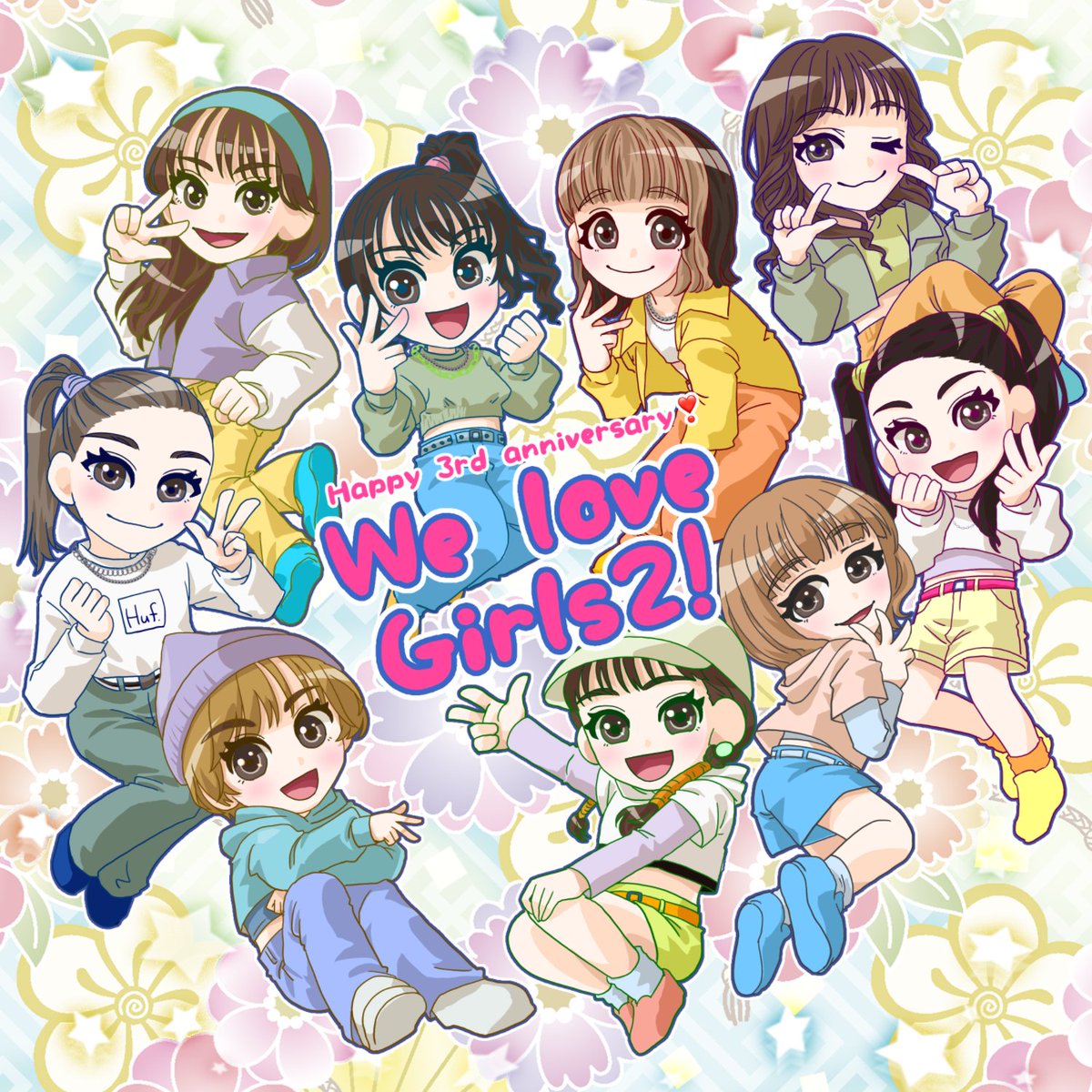 WeLoveGirls2 企画イラストも描きましたが、やっぱり皆を描きたいので