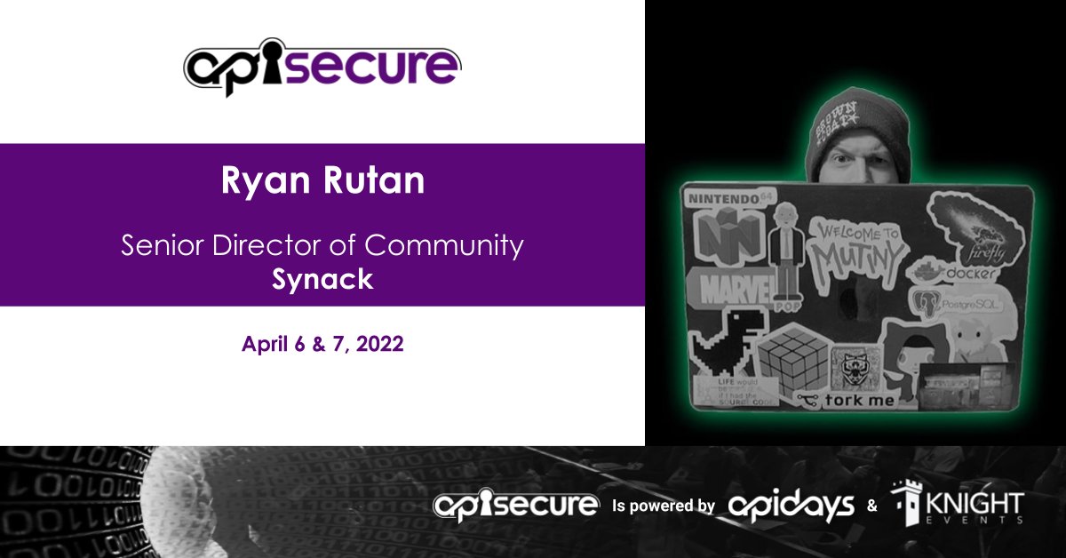 Like #APIs?  If so, consider registering for the #ApiSecure'22 (virtual) and attend my + <a href="/0_1VitthalS/">Vitthal Shinde🇮🇳</a>'s session - "Securing APIs with Open Standards - Tips for Making &amp; Breaking APIs by the <a href="/SynackRedTeam/">Synack Red Team</a>" - Register Today - hopin.com/events/apisecu… #cybersecurity #devrel #openapi
