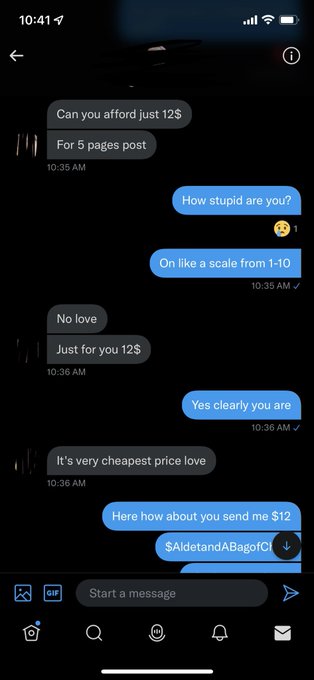 This is how you deal with stupid people 😂 #funny #scammer #stupidpeople https://t.co/ryFzKCIGEs<a href="/tag/funny"class="tags">#funny</a><a href="/tag/scammer"class="tags"><span>#scammer</span></a><a href="/tag/stupidpeople"class="tags"><span>#stupidpeople</span></a>