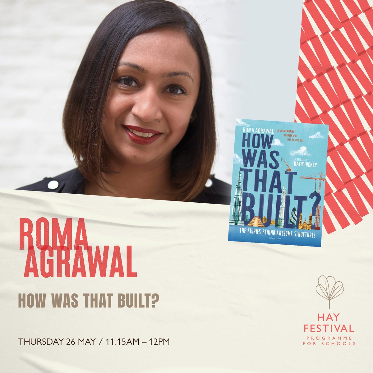 hayfestival's tweet photo. In her first children’s non-fiction book award-winning engineer, author and broadcaster @RomaTheEngineer takes readers on a behind-the-scenes look at some of the world’s most amazing landmarks in How Was That Built?

Register to attend in-person or online https://t.co/nTutcoMD2t https://t.co/QwBpPTbwUL