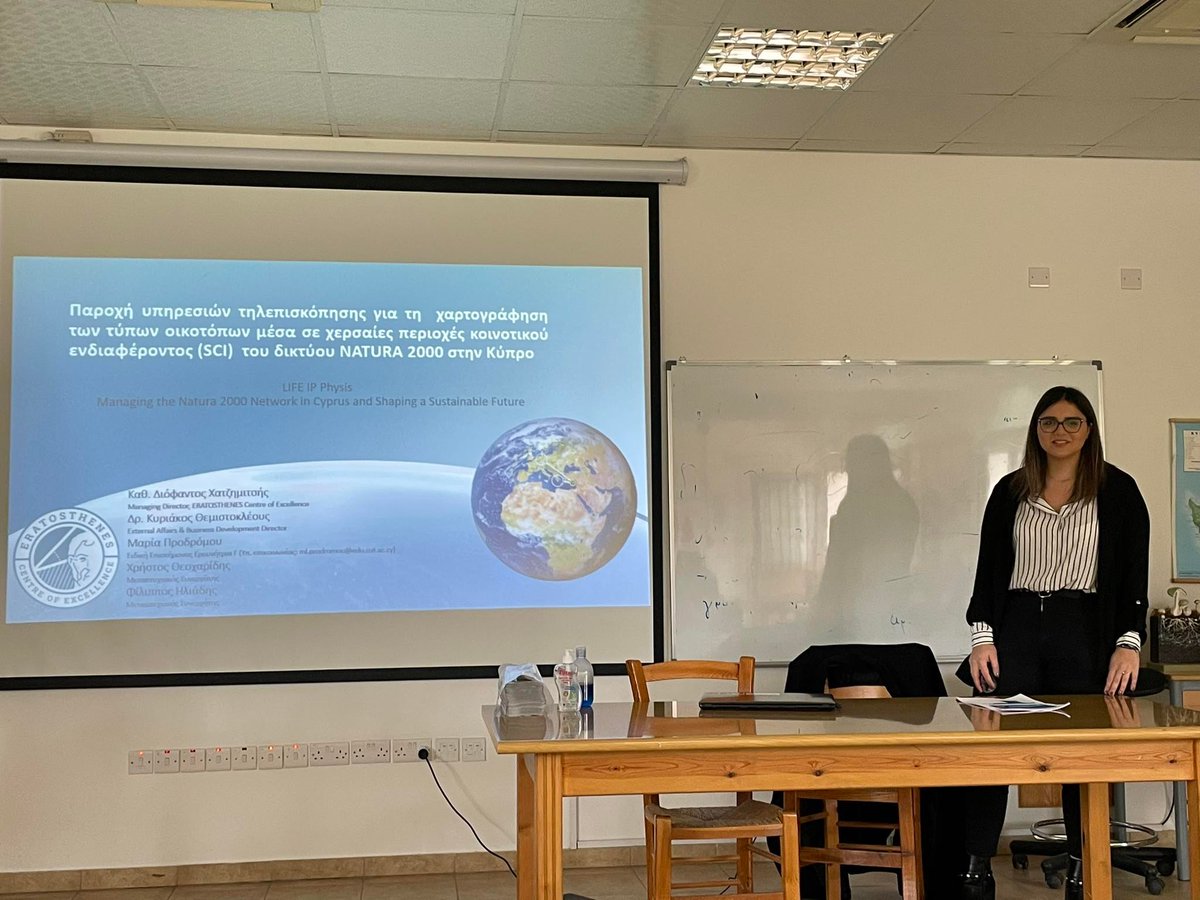 ERATOSTHENESCoE's tweet photo. 🛰️Today, members of our team gave a training to officers of the Department of Forests, in the framework of services provision by the @ERATOSTHENESCoE for the mapping of types of #habitat within Sites of Community Importance (#SCI) of the #NATURA2000 network in Cyprus using #GEE https://t.co/cwQP8VTJ3W