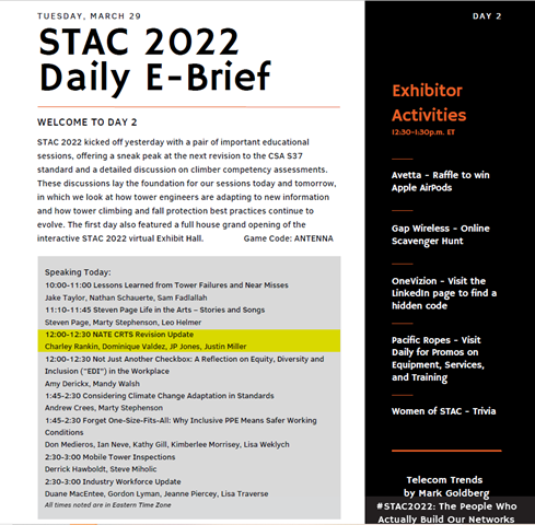 esystemtraining's tweet image. Our president, Dominique Valdez, will be the moderator of a session for @STAC_CSPA virtual conference 2022 today. 
Tune in at 12 pm to hear about @NATEsafety CRTS Revision Update. 
#STAC2022