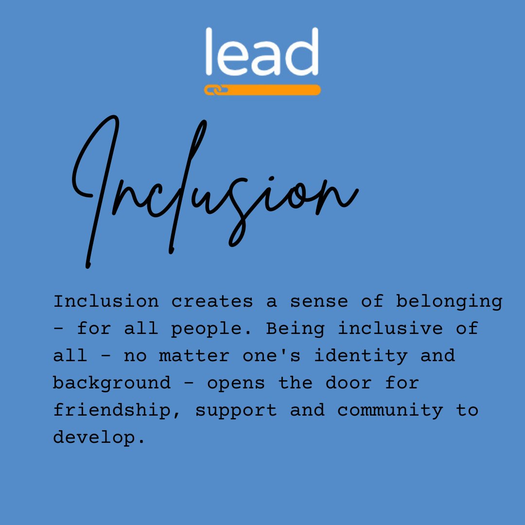 Inclusion is  good for our own #mentalhealth &amp; for the mental health of those around us. Think about how you would feel if everyone you came into contact with was inclusive of you. Today, we challenge you to be positive, open-minded &amp; inclusive to everyone you interact with. 💙