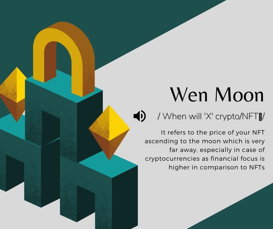 BtHustlers's tweet photo. Our NFT #WordOfTheDay is Wen Moon!
#beginnernft #NFTCommunity #bthustlersnft #cryptocurrencies https://t.co/ZJHDIEYAQL
