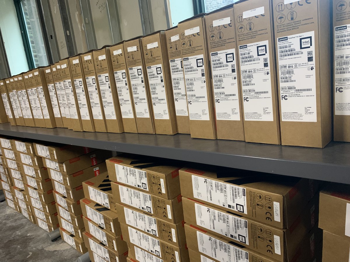 FITtech's tweet photo. Stacks on stacks on stacks. Preparing laptops for our clients 💻

#laptop #hardware #FITtechnologies https://t.co/BHI56iKIkn