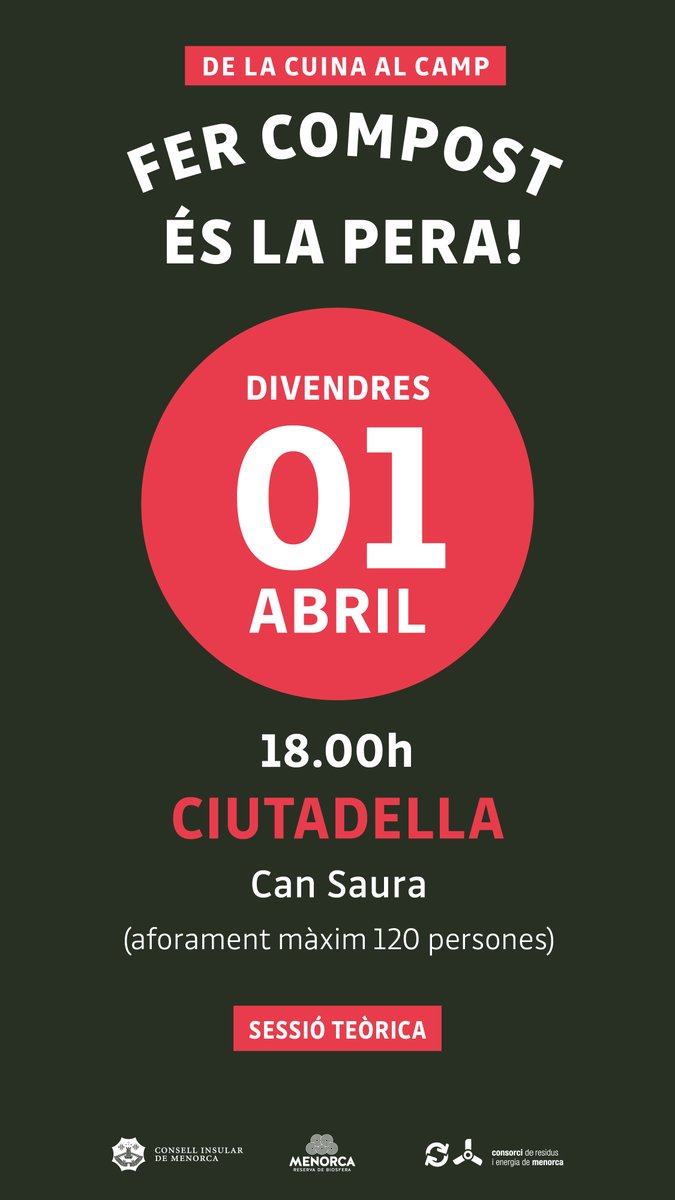 esteve_barcelo's tweet photo. Aquest divendres, sessió teòrica a #Ciutadella i dissabte sessió pràctica a #Maó 
Encara ets a temps d'inscriure't a:
https://t.co/duoVJB5TQN https://t.co/ENnMMn1ZaN