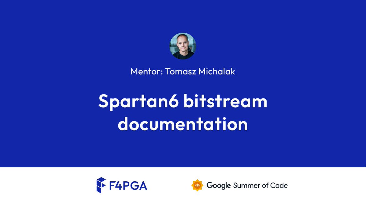 f4pga's tweet photo. An important part of the push towards open #FPGA is analyzing what we know about popular platforms such as the classic #Spartan6. If you like organizing information, sign up for #GSoC &amp; help us document the Spartan6 bitstream: https://t.co/pcCTyARLcB @GoogleOSS @CHIPSAlliance https://t.co/vNdLtUH0aV