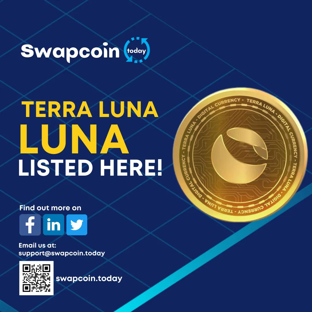 swapcointoday's tweet photo. #TerraLuna coin is now listed on https://t.co/8U175624wX!
@TerraLUNADaily is a fiat-pegged stable coin to power price-stable global payments systems. #Luna combines the price stability and wide adoption of fiat currencies with the censorship-resistance of Bitcoin (BTC).
#swapcoin https://t.co/ObyXLh5KsQ