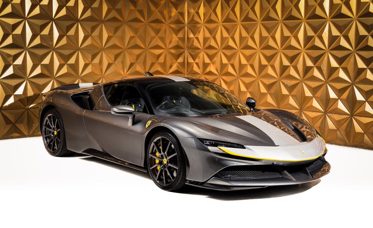 gvelondon's tweet photo. A leap into the future by Maranello! ⚡️ Our 2020 Ferrari SF90 Stradale comes complete in Grigio Silverstone and is equipped with £14,000 Carbon Fibre Wheels! #Ferrari #SF90 #GVELondon #Supercars https://t.co/aOnFpBMH0Z