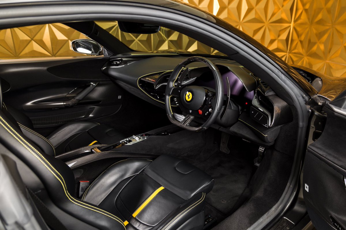gvelondon's tweet photo. A leap into the future by Maranello! ⚡️ Our 2020 Ferrari SF90 Stradale comes complete in Grigio Silverstone and is equipped with £14,000 Carbon Fibre Wheels! #Ferrari #SF90 #GVELondon #Supercars https://t.co/aOnFpBMH0Z