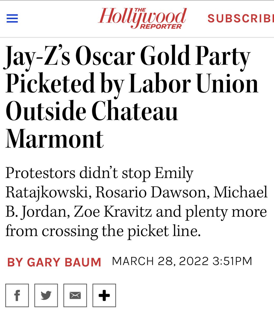 PplsCityCouncil's tweet image. Look at all of these celebs that crossed the picket line at the Chateau Marmont for Jay Z’s Oscars after party 🤮🤮🤮