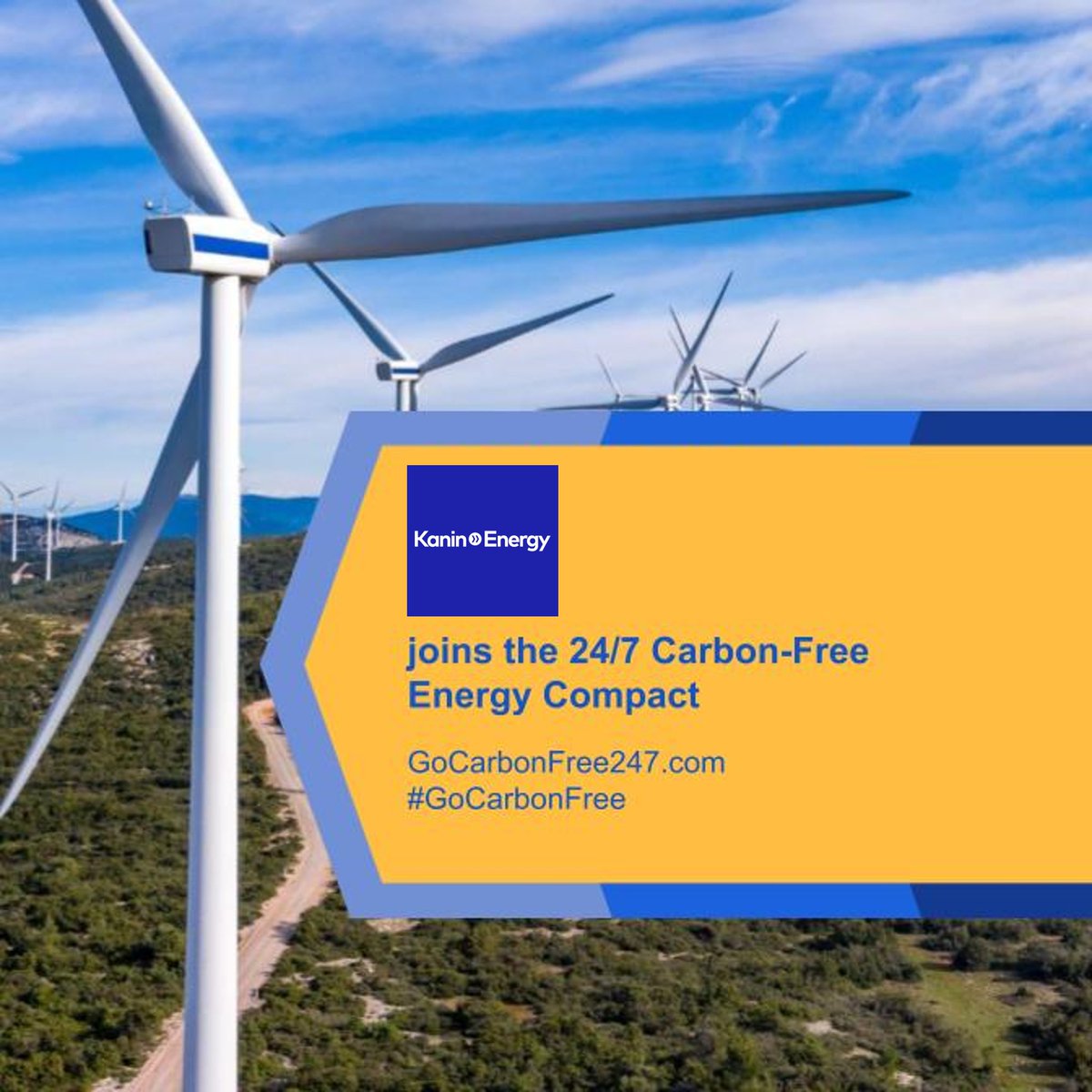 Kanin is thrilled to announce that we have joined 24/7 Carbon Free Energy Compact! 

Together, we will work to create a future where all electricity consumption worldwide is served by carbon-free #energy sources! 

<a href="/UN_Energy/">UN-Energy</a> <a href="/247CarbonFree/">24/7 Carbon-Free Energy Compact</a>