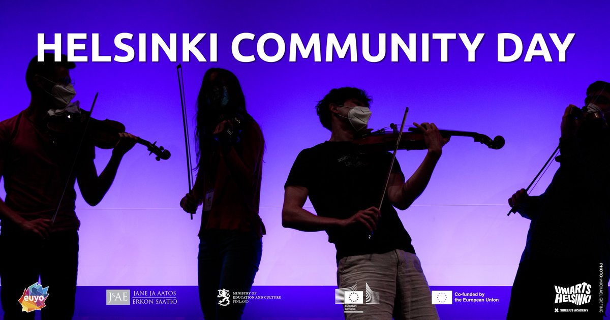 We will dedicate 2 April entirely to Helsinki with 16 free performances in 11 diverse venues across the city! 🎶
▶️ HELSINKI MUSIC GALLERY ⏰ 12.00 -17.00
▶️ EUROPE SIDE BY SIDE ⏰ 16.30
Details: euyo.eu/projects/next-…